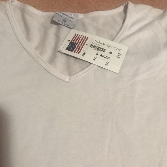 Color Me Cotton white top (made in USA ) - Picture 4 of 16